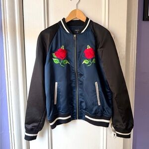 Embroidered Women's Bomber Jacket